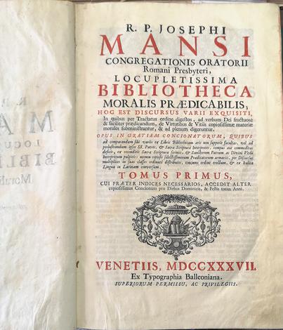 <strong>Locupletissima bibliotheca moralis praedicabilis, hoc est discursus varii exquisiti...</strong>