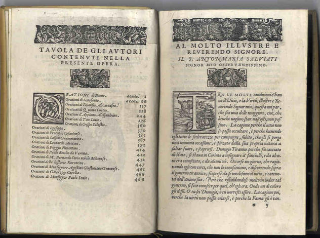 <strong>Orationi in materia civile, e criminale,</strong> tratte da gli historici greci, e latini, antichi e moderni, racolte e tradotte per M. Remigio Fiorentino,