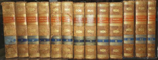 <strong>43 volumi in elegante legatura '800: Grande collezione storica di Rollin, Crevier, Le Beau con aggiunte, note, osservazioni e schiarimenti.</strong>