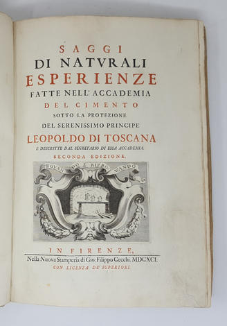 <strong>Saggi di Naturali Esperienze fatte nell'Accademia del Cimento,</strong>