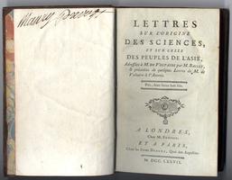 <strong>Lettres sur l'origine des sciences, et sur celle des peuples de l'Asie.</strong>