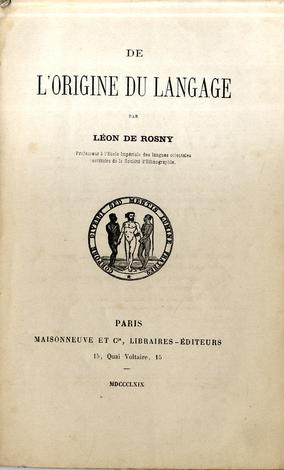 De l'origine du language