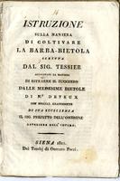 Istruzione sulla maniera di coltivare la barba-Bietola...aggiuntavi la maniera di estrarro il zucchero dalle medesime bietole di M. Deyeux