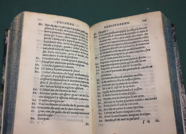 <strong>Le Comedie del facetissimo Aristofane, </strong>tradutte di Greco in lingua commune d' Italia, per Bartolomio e Pietro Rositini de Prat'Alboino. 