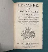 <strong>Le caffè, ou l'Ecossaise, comédie par Mr. Hume prêtre écossais, </strong>traduit en françois par Jerome Carré. Nouvelle édition avec des additions & des corrections, & telle qu'on doit la donner au Théâtre de la Comédie Françoise, a Pa